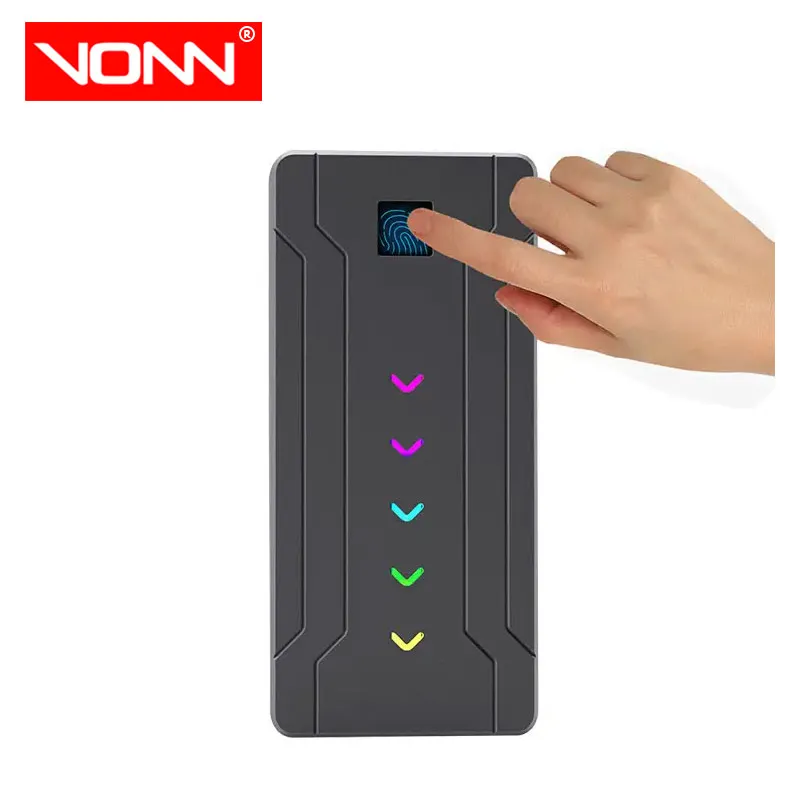 Wholesale USB 10G Dual Protocol NVMe/SATA HDD Enclosure with Fingerprint Encryption M.2 Solid State Drive Box for Office Use