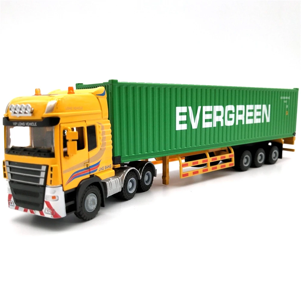 28cm EMC verzendingscontainer vrachtwagenmodel 1:50 Logistieke vrachtwagenmodel O.A.S schipmodel