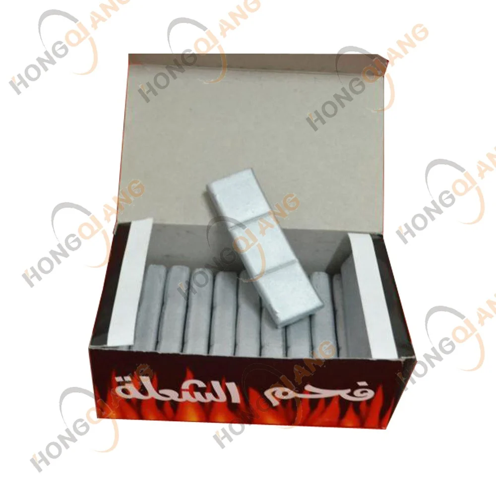 HongQiang 30pcs/60pcs Silver Bamboo Torch Coal Support Customer Brand Coal Shisha Pakistan Charcoal BBQ Coal