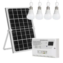 12W New Energy Smart outdoor Waterproof House Complete Portable Panel Home Solar Power Auto Lighting System Kit