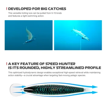 CHEERY Deep Dive Water Hard Lure Marlin Plastic Float Fish Japan 15-18 Knot High Speed Trolling Fishing Lure – Trolling Lure – view 5