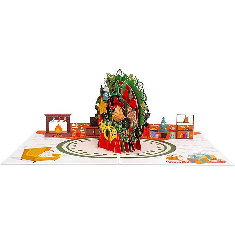 
 Рождественский праздник, памятный подарок, лазерная вырезка, дизайн, Классическая Роскошная Милая открытка  