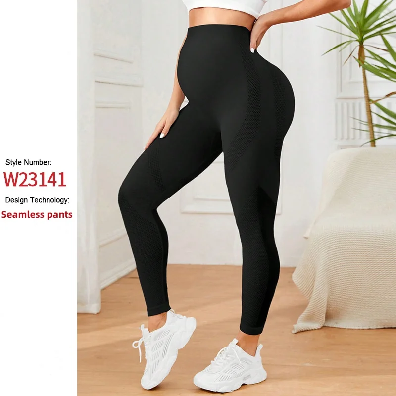 High Waist Essential Stretch Secret Fit Belly Legging Pregnancy Skinny fitness yoga Pants Maternity Butt lift Seamless Leggings