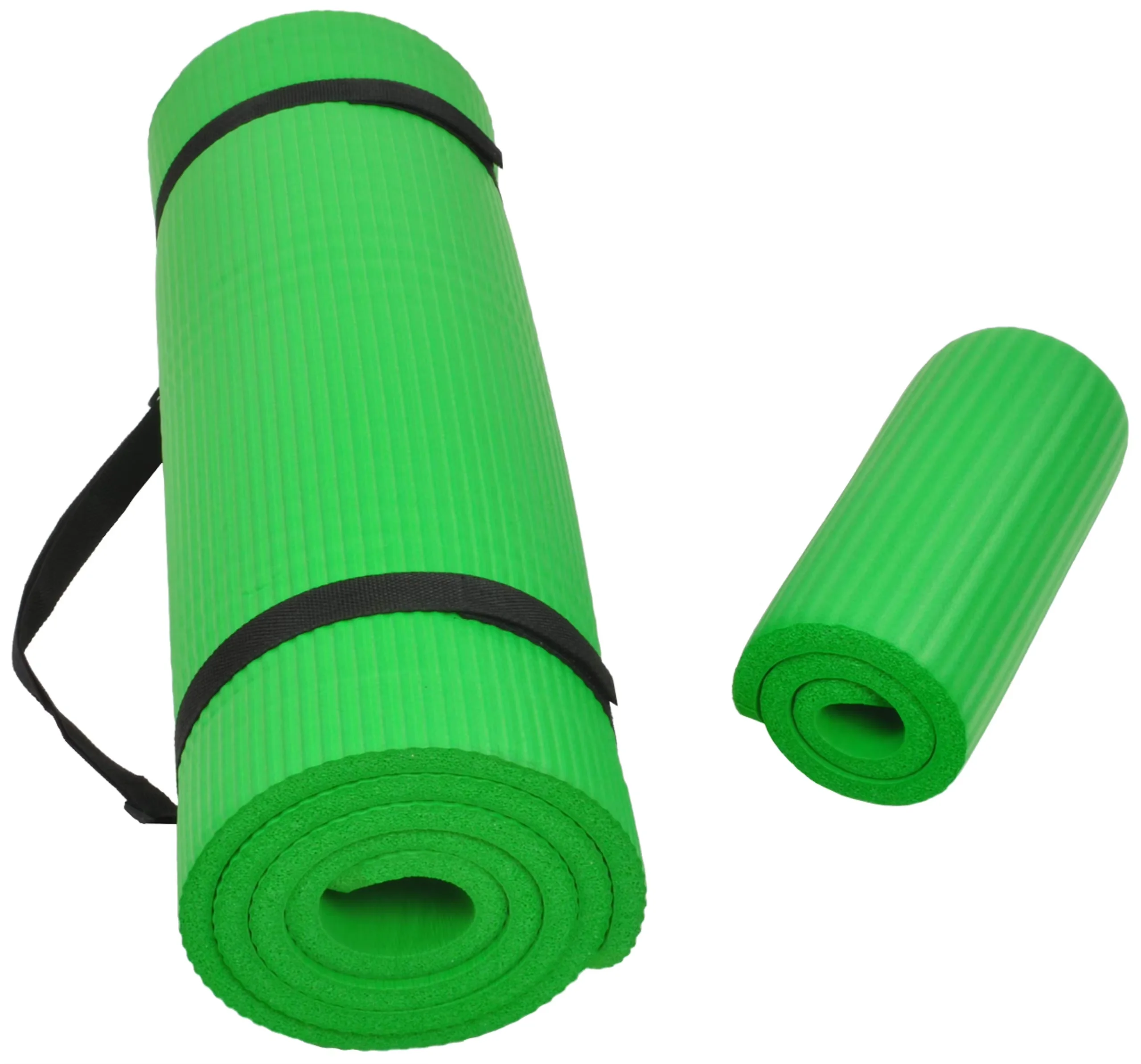 Fitness Anti Slip Eco Friendly Custom Foldable NBR Yoga Mat with Carry Bandage