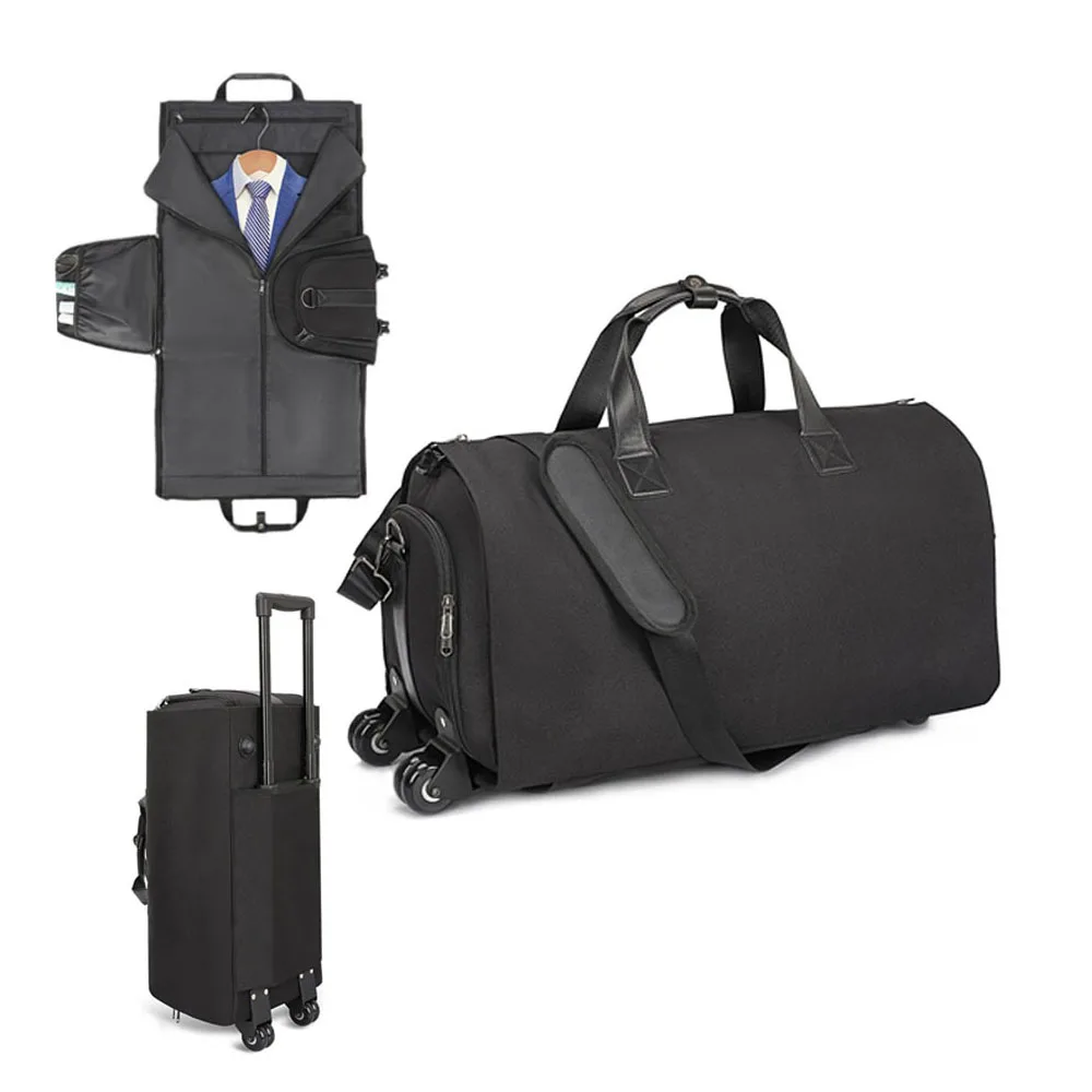 Rolling Garment Bag Custom Travel Foldable Large Capacity Portable