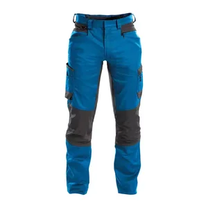 Workwear Cargo Pants With Multi-Pockets Double Knee Mid Waist-Breathable Canvas Work Pants