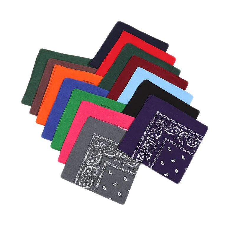 100 Cotton 54cm*54cm Paisley Printed Bandanas For Women Buy Soft 100