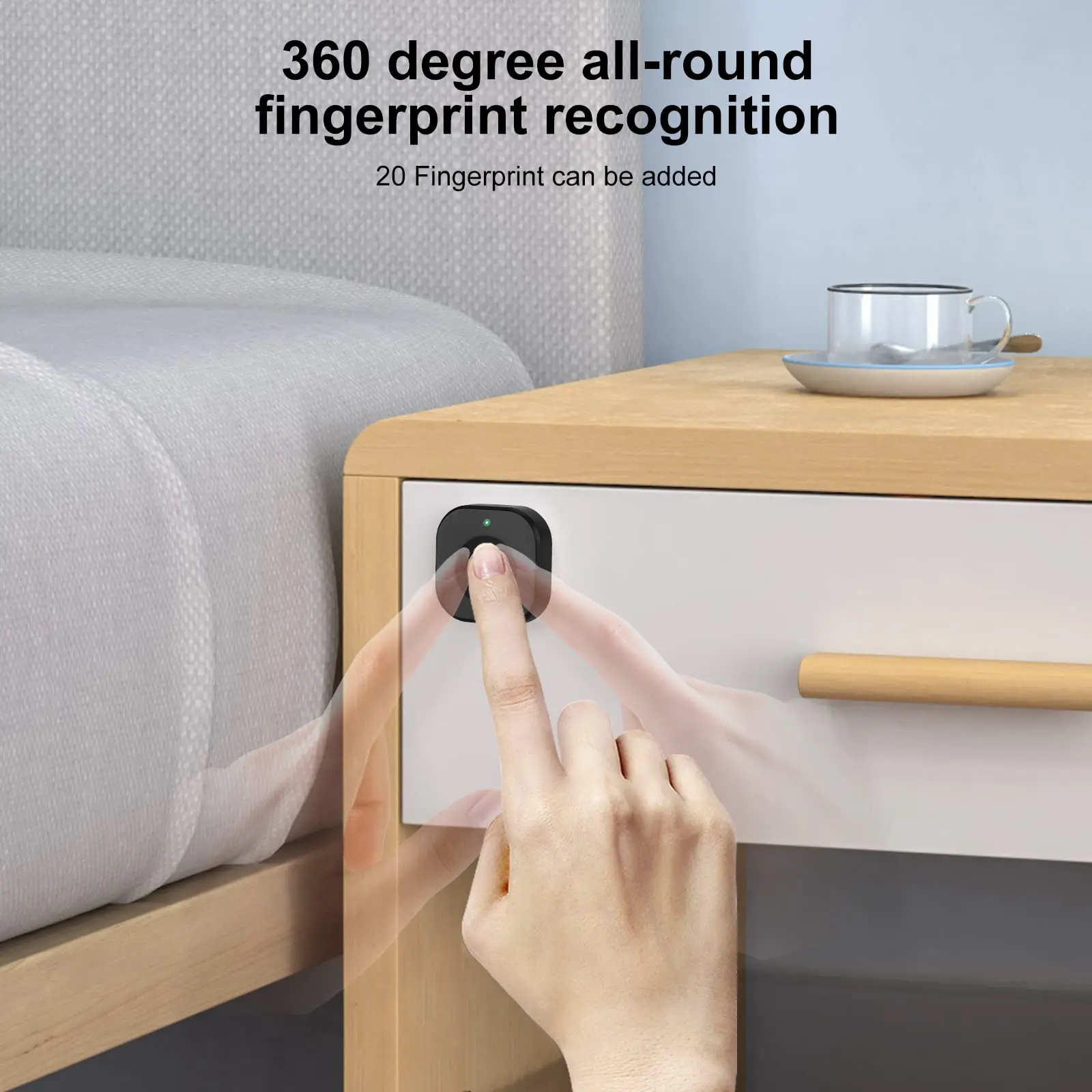 Tuya  Fingerprint Cabinet Locks Biometric Keyless Wooden Box Furniture Drawer Fingerprint Locks