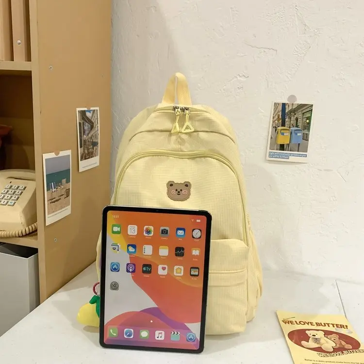 Modischer Cartoon Bär Schulrucksack Für Mädchen Mit Reißverschluss_voghion.com