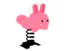 Pink hairy rabbit 90*50*85CM