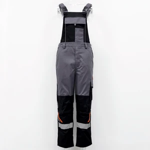 High Quality Breathable Overalls Safety Work Uniforms With Reflective Strips Multi-Pocket Bib Pants Cargo Workwear for Men