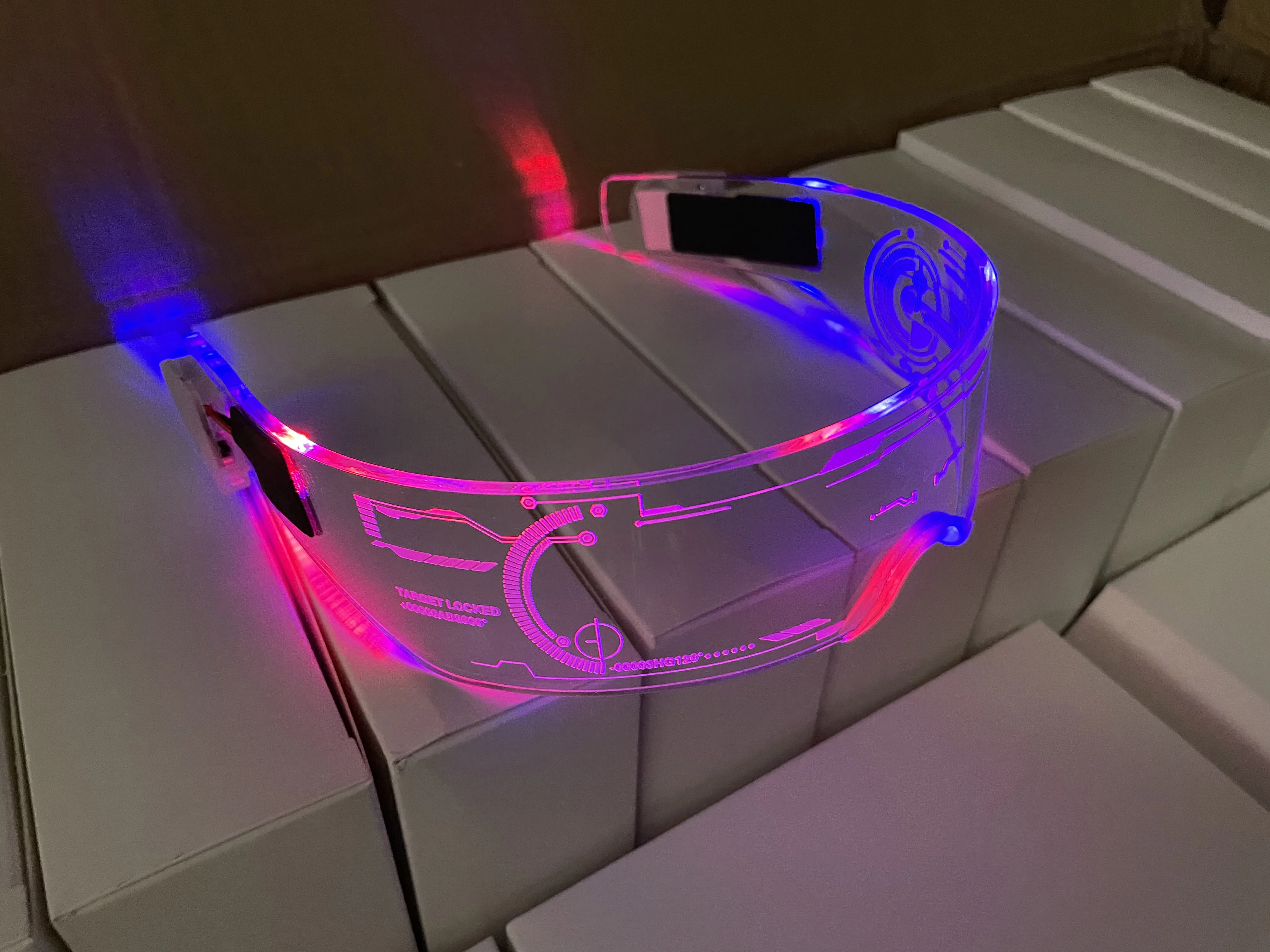 Led Glasses Light Up Glasses Led Visor Rave Glasses For Men Cosplay