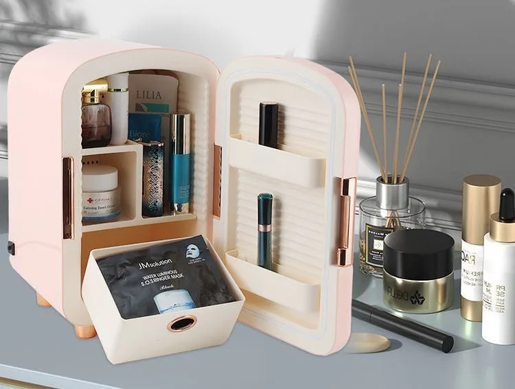 Customized Cheap 7l Small Skincare Cosmetic Pink Fridge Makeup Mini