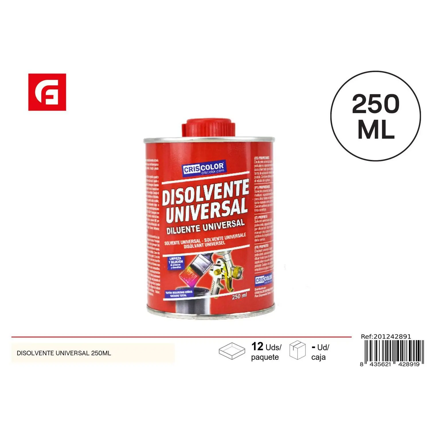 Universal Solvent Label 250ml Universal Solvent for Paint and Hardware Cleaner & Wash Product ...