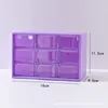 Cuadrícula de nueve cuadrados de color morado uva