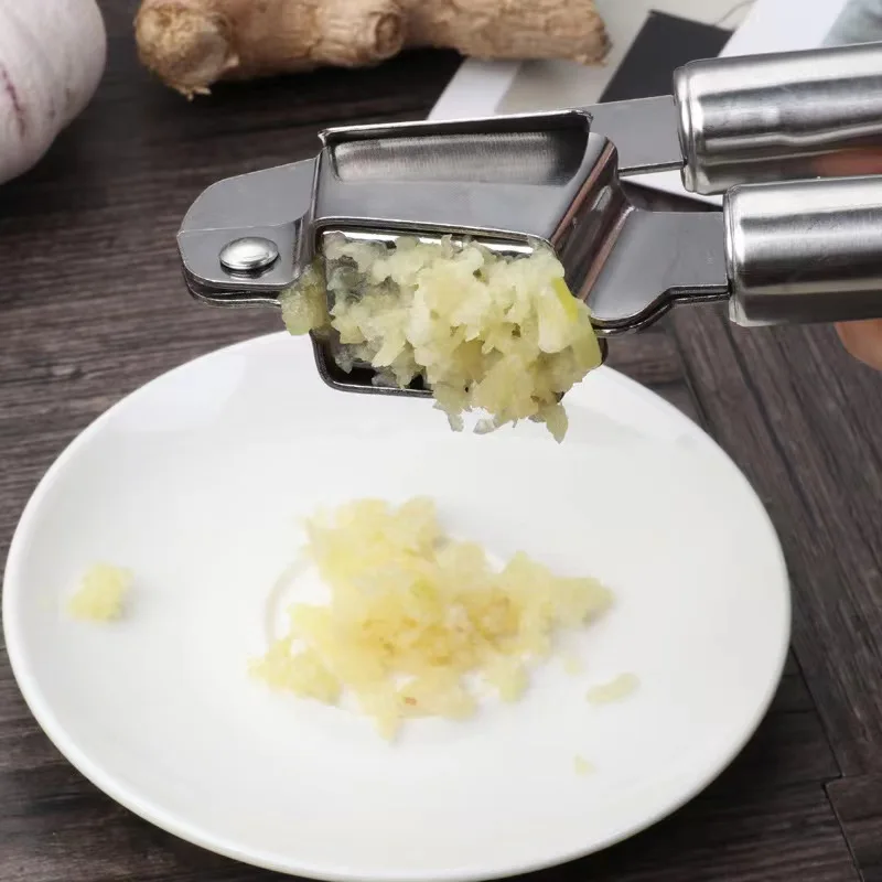 Garlic Press Crusher Mincer Kitchen Stainless Steel Garlic Smasher Squeezer Manual Press aperçu 2