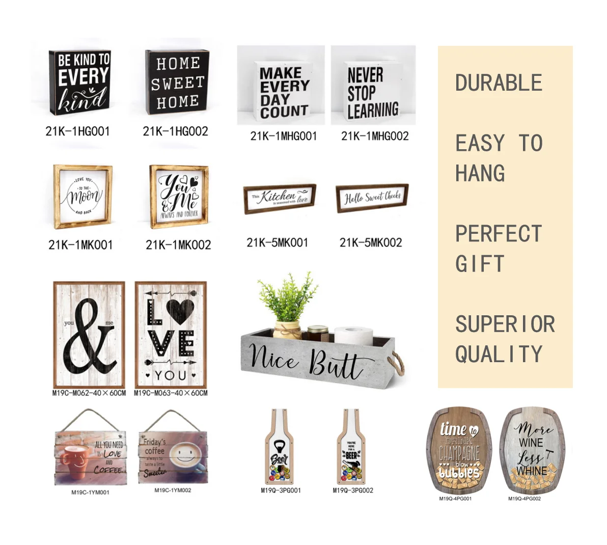 Photo Framed Wall Signs Art For Room Decoration Style Wooden New Wood