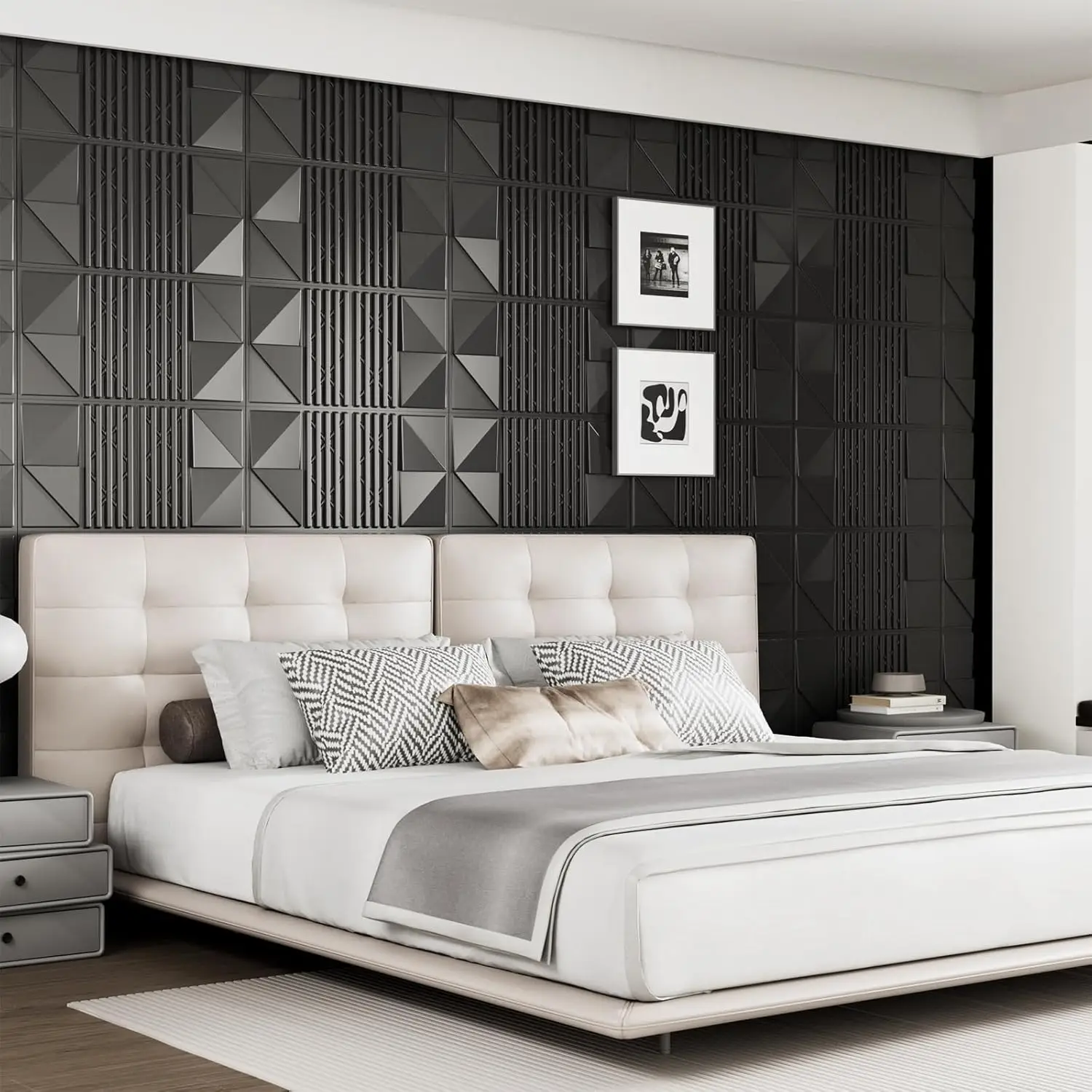 ZJ Recycled Plastic 50*50 Cm PVC Decorative 3D Wall Panels