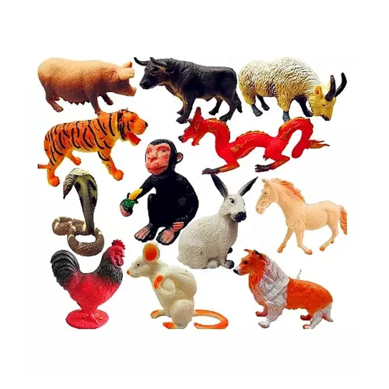 Chinese Zodiac Custom Make Plastic Figures OEM PVC Fashion Animal Toys for Kid