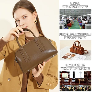 Manufacturer Wholesale Women's Retro Leather Handbag OEM/ODM Luxury High-quality Shoulder Bag Shell Bag for Ladies Custom logo