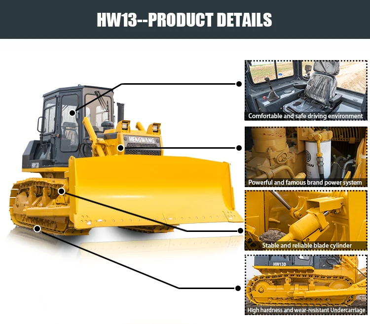 Chinese Original Epa Mini Bulldozer Machine With Knife Hw-13 10ton 8 ...