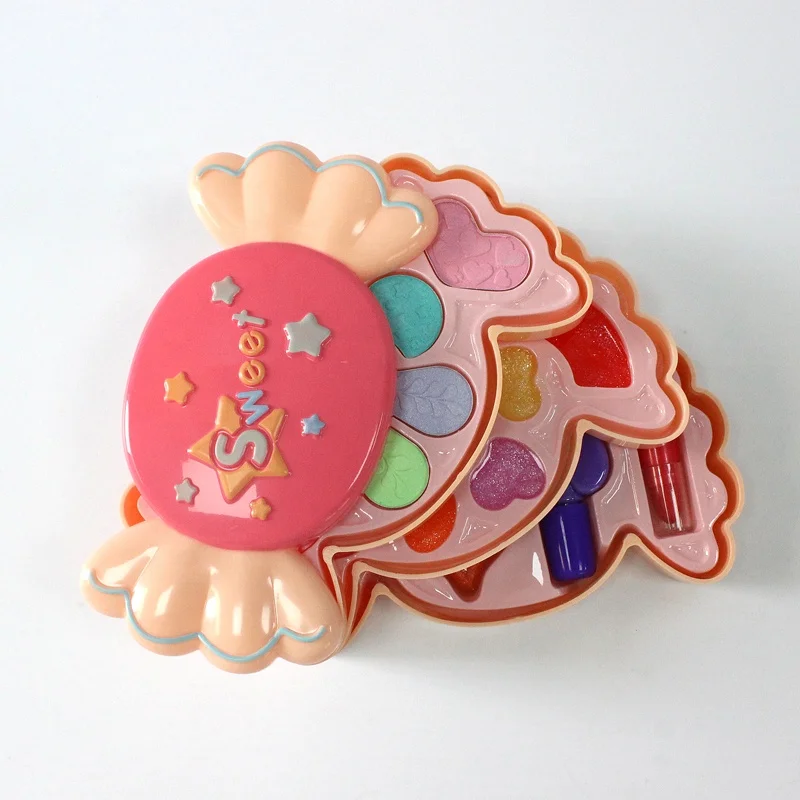 Лидер продаж пластиковый детский набор для макияжа ролевая игра экологически чистый материал косметическая игрушка