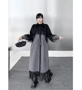 Bettergirl 2026 Small niche design splicing mesh casual dress