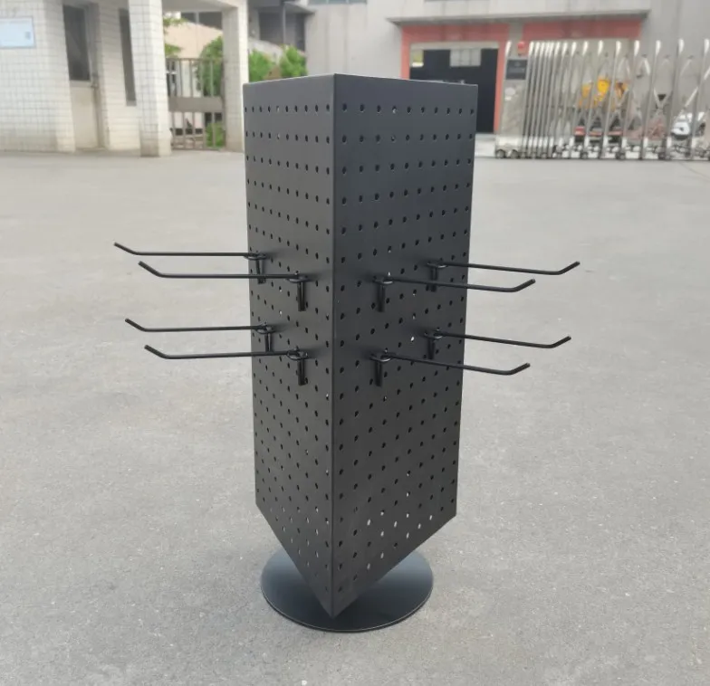 Metal Retail Store Revolving Display Counter Stand 3 Sides Rotating ...