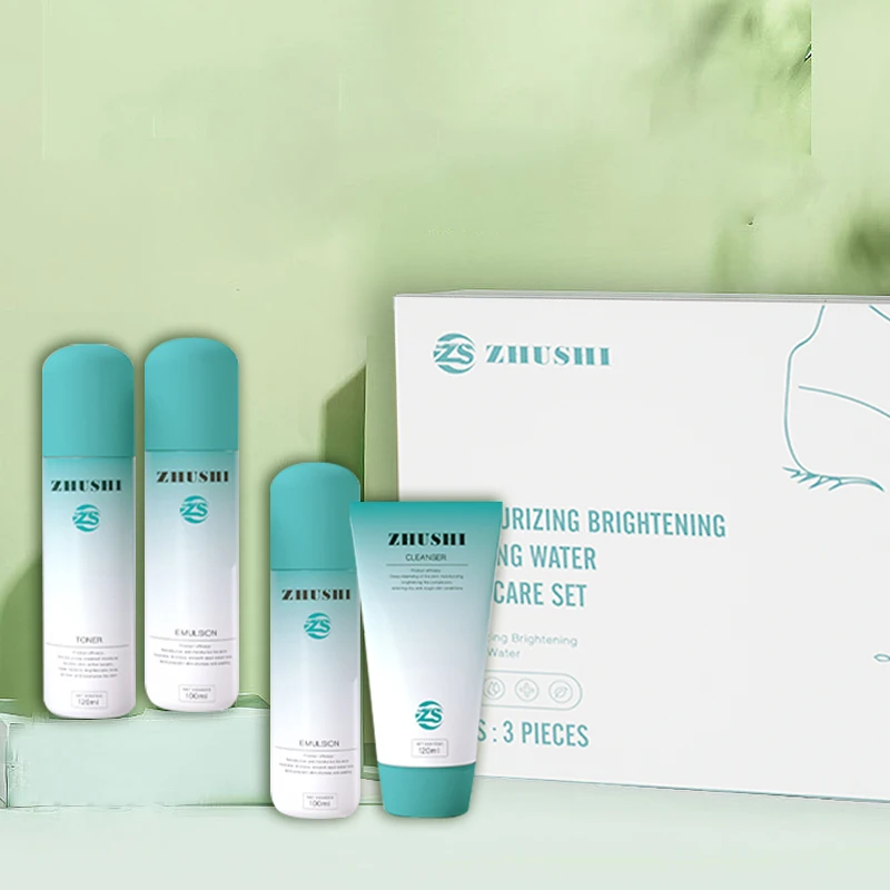 Skin Care Set Anti Acne Dark Spot Whitening Private Serum Scrub Cream Facial Wash Face Skin Care