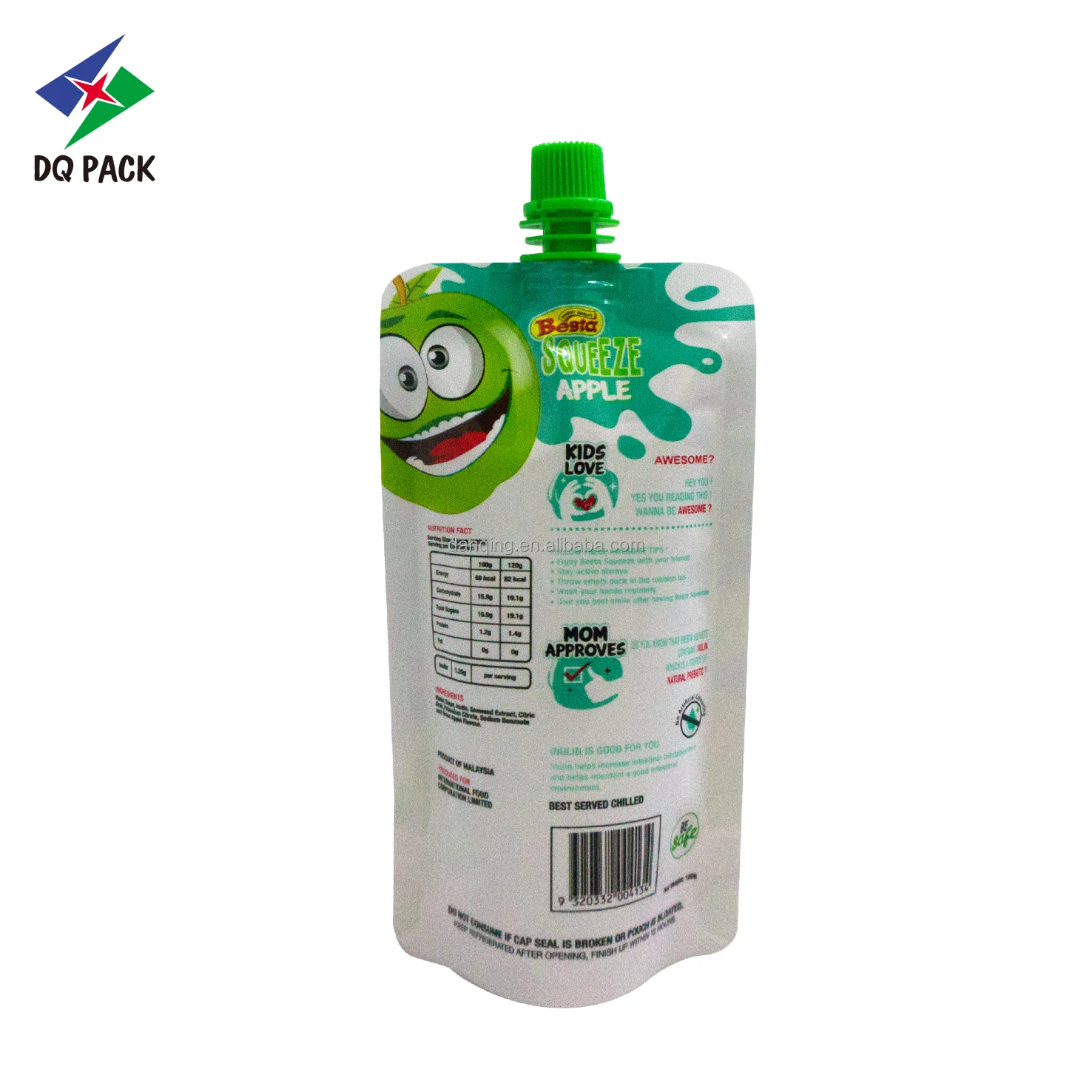 DQ PACK 2021 Fashion Baby Food Drinks Spout Pouch Packaging