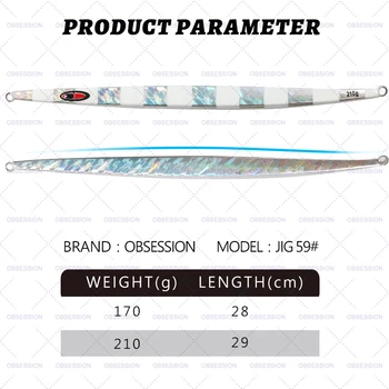 170g 210g Fast Fall Jigs Trolling Fishing Lures Lead Sinking Jig Vertical Lead Saltwater Metal Fishing Lures – Metal Jig – view 3