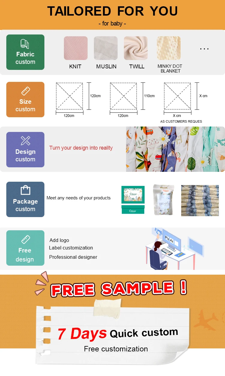 Receiving Organic Cotton Bamboo Boho Muslin Cloth Rainbow Knitted