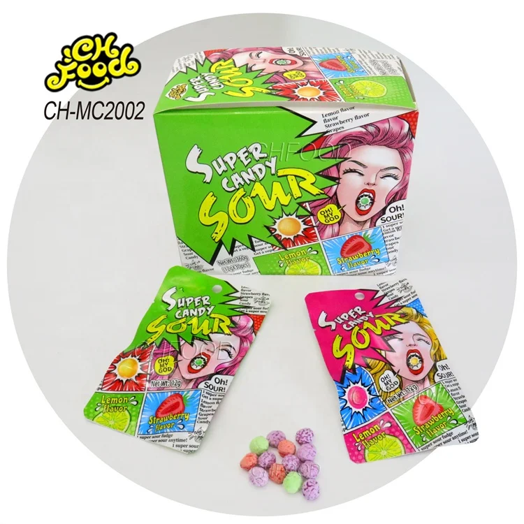 Wholesale Hot Selling Mix Fruit Flavor Super Sour Candy Sweets Halal Hard Candy