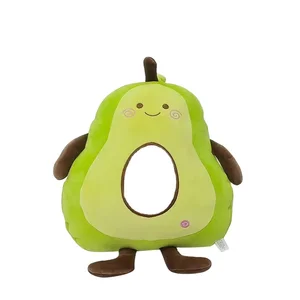 Cute Soft Cartoon Led Fruit Shaped Stuffed Pillows Plush Avocado Toys