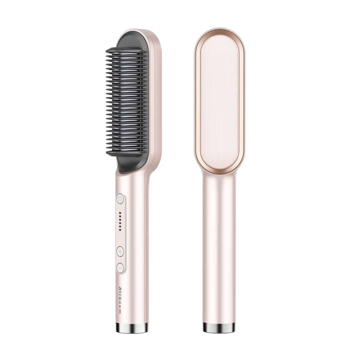 The new 2020 Amazon popular straight hair comb straight roll dual-purpose straightener negative ion straight hair comb beard com