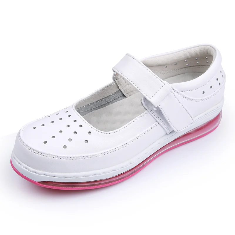 Wholesale Hospital White Leather Nurse Shoes Slip On Nursing Shoes With  Straps - Buy Air Cushion Anti Slip Anti-odor Nursing Shoes White Color  Genuine Leather Zapatos,New Ladies Wholesale Light And Breathable Leather