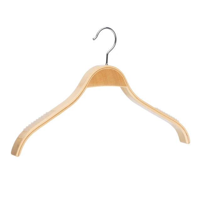 LEEKING Shirt Hanger Wide Shoulder Non-slip Coat Hangers  High Quality Wooden Customized Logo
