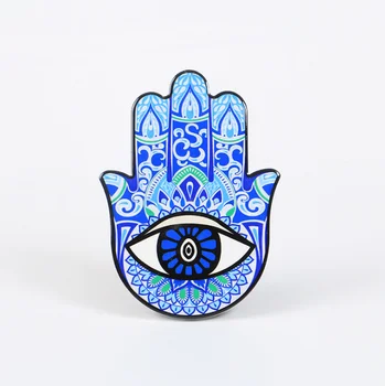 Customize Size Color Hamsa Hand Laser Cut Wood Embellishment Wooden Shape Craft For Home Decor Wood Craft