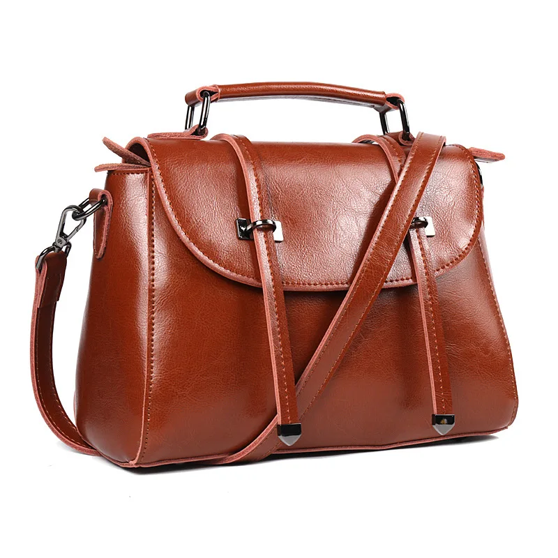 Guangzhou,Bolsos De Las Mujeres Al Por Mayor Bolso De Cuero Cartero Bolsa  Aceite Cera Bolso De Hombro De Cuero Horizontal Estilo Retro De Moda Bolso  De Mano - Buy De Moda Bolso