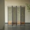 Purple Bamboo and Auspicious Crane Screen