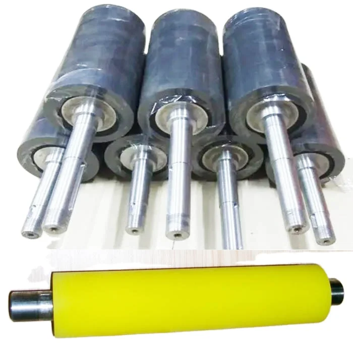 Customization PU Polyurethane Epdm Rubber Printing Roller With Metal Rod  in Stock