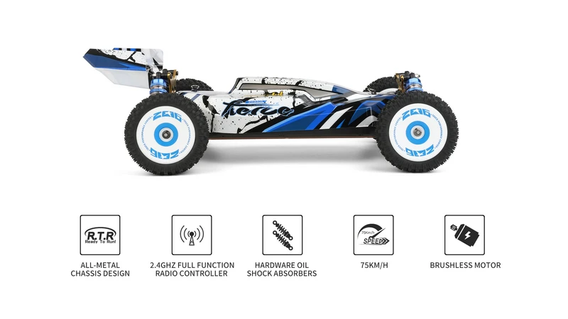 Wltoys 124017 1/12 Newest RC toy 2022 2.4G 4WD Electric Brushless High speed 75kmh Remote Control Car toy