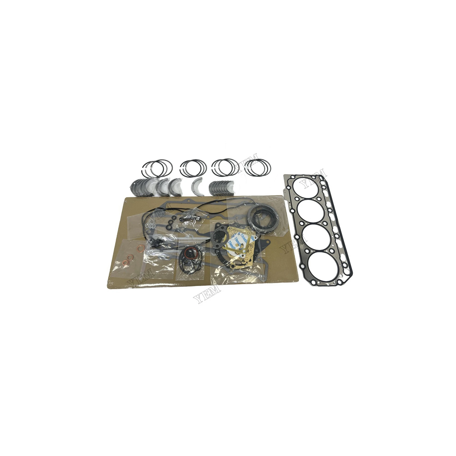 For Yanmar 4TNE86 Overhaul Re-ring Kit Engine Piston Ring Gasket Engine Parts