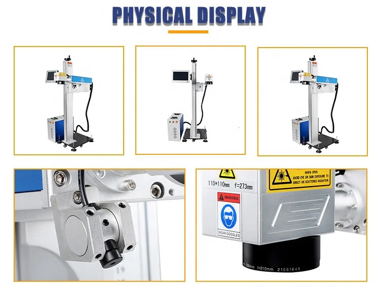 High Efficiency Marking the Tpv Cable Pvc Pipe Fly Type Fiber Laser Marking Machine for Production Line