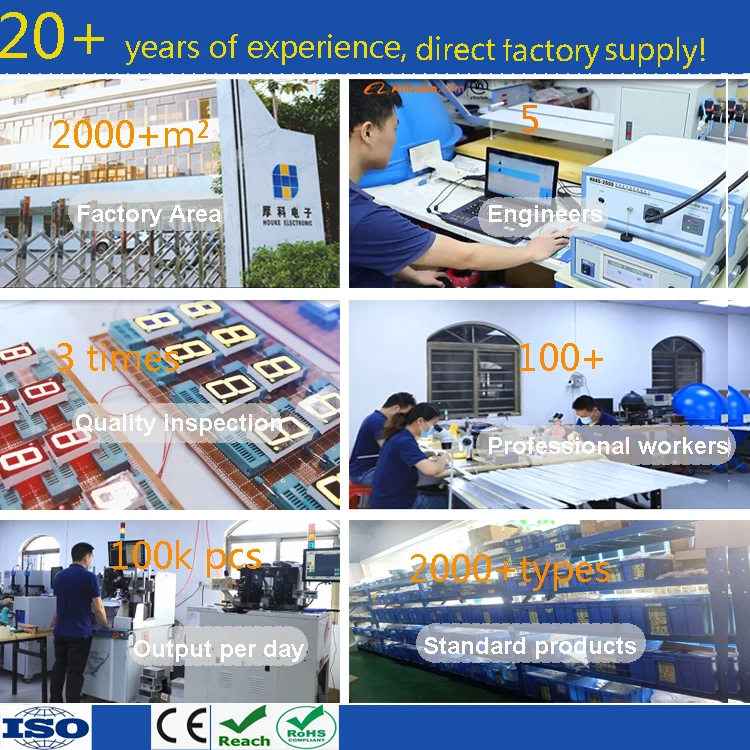 Houkem 5641 7 Segment Display 4 Digit LED Electronic Sign Indoor Retail Store Digital Poster with SDK Function OEM Supplier