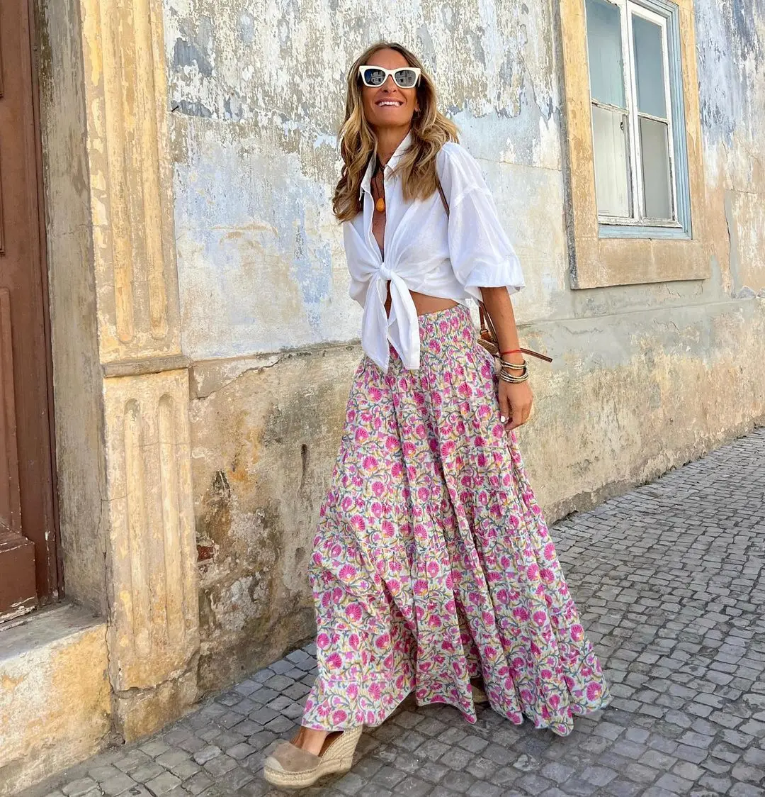 Skirt Outfits Bohemian Style Maxi Skirts Modest Bohemian Skirt - Main Image