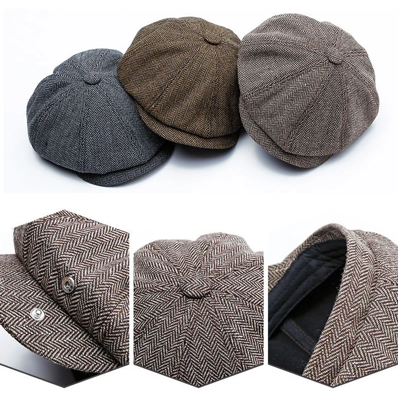 Mio Newsboy Custom Vintage Newsboys Caps Baker Boy Cabbie Flat Bill Cap