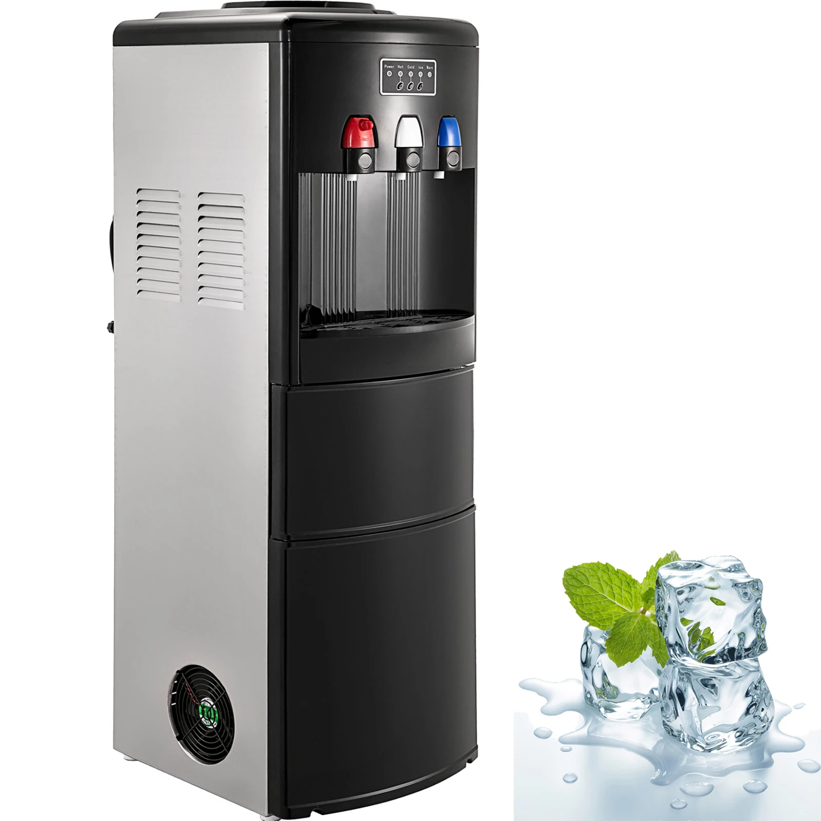 Dispensador de agua con máquina de hielo integrada, dispensador de agua  rápido de 27 libras/24 horas, dispensador de agua eléctrico independiente  de