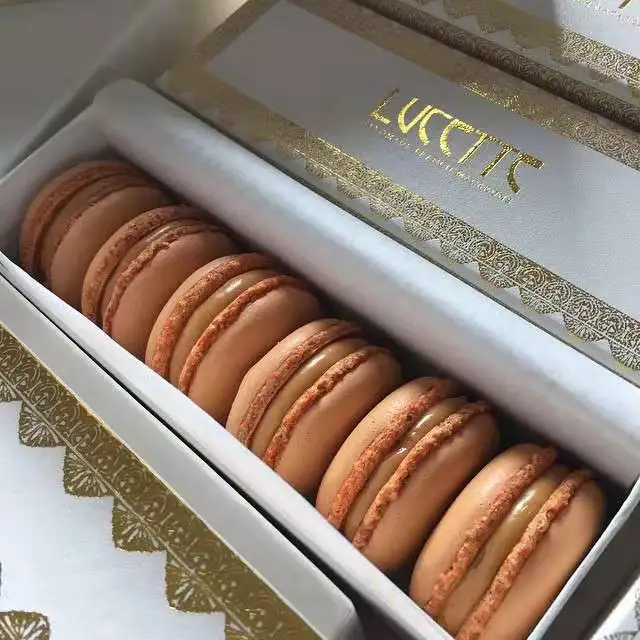 Custom LOGO Laduree Style Macaron Packaging Cookies Paper Box for Macarons