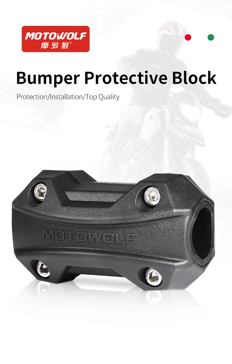 MOTOWOLF Motorcycle Engine Guard Protection Bumper Decorative Block Modified 25mm Crash Bar